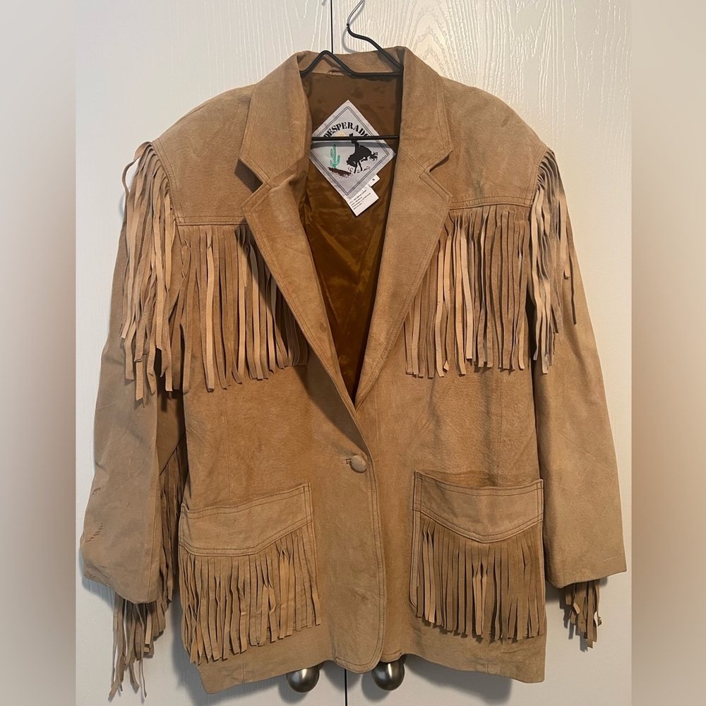Desperado vintage suede fringed leather jacket.